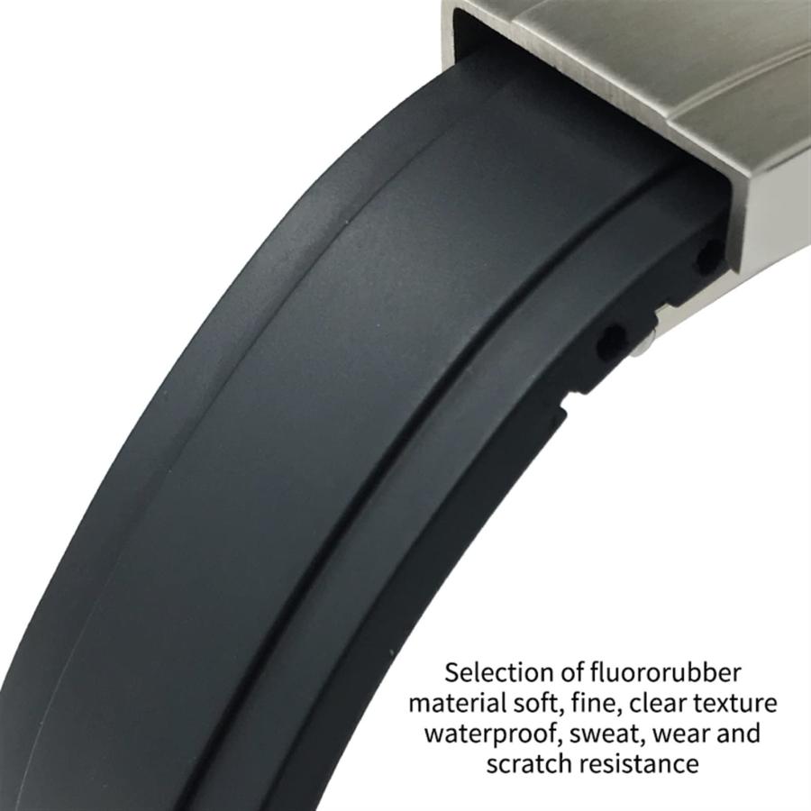 【並行輸入品】DAIKMZ 20mm Quality Fluorine Rubber Watch Strap For Role Daytonaの画像