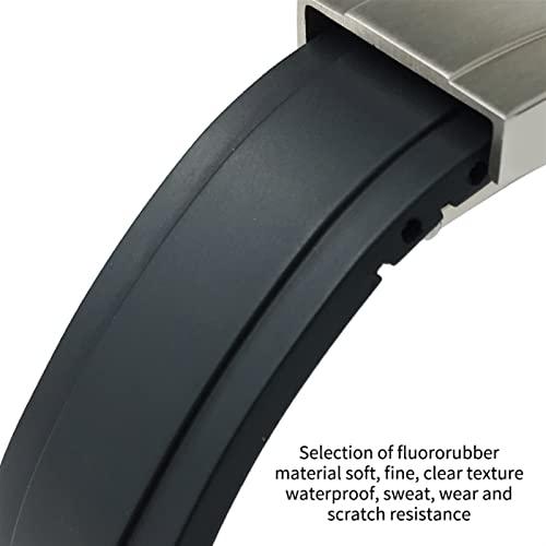 【並行輸入品】DAIKMZ 20mm Quality Fluorine Rubber Watch Strap For Role Daytonaの画像