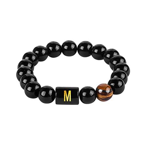【並行輸入品】OLIMY Heart Beaded Necklace Personalized 26 Initial Stone Bracelの画像