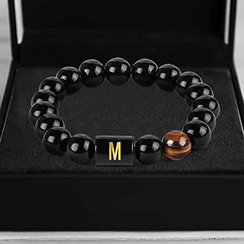【並行輸入品】OLIMY Heart Beaded Necklace Personalized 26 Initial Stone Bracelの画像