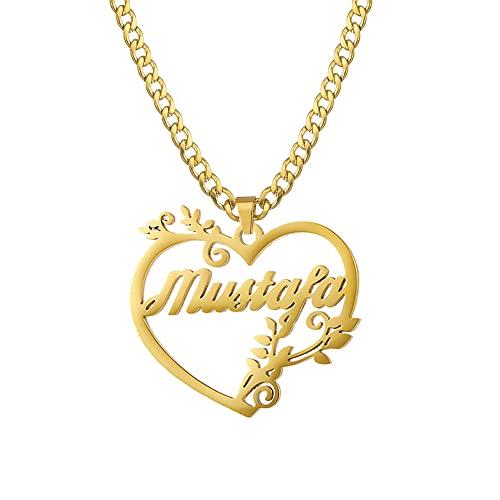 【並行輸入品】MOLICACI 10K Gold Name Necklace Personalized for Women, 10K/14K/の画像