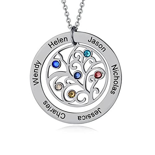 【並行輸入品】LELOUCHY Family Tree of Life Pendant Necklace Personalized Sterl_1