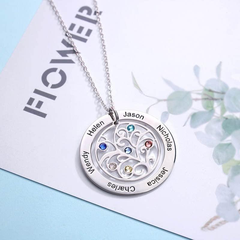 【並行輸入品】LELOUCHY Family Tree of Life Pendant Necklace Personalized Sterl_3