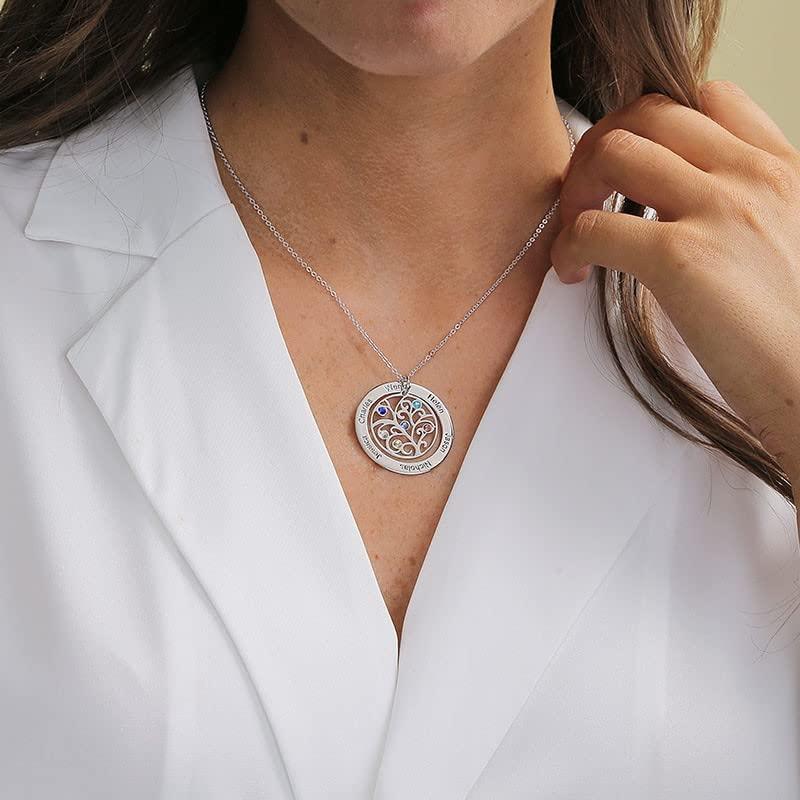 【並行輸入品】LELOUCHY Family Tree of Life Pendant Necklace Personalized Sterl_5