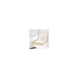 【並行輸入品】10K 14K 18K Real Gold Personalized Name Necklace for Women, Custの画像