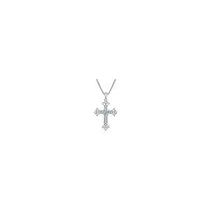 【並行輸入品】CHIRENMA 925スターリングシルバー モアッサナイト クロスペンダントネックレス レディース シルバー レディースクロスネ_2