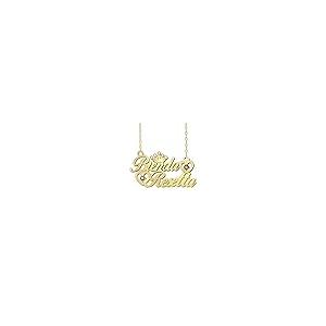 【並行輸入品】Yafeeso 10k 14k 18k ソリッドゴールド ネームカスタムペンダント パーソナライズ 1 2 ネームネックレス 繊細の画像