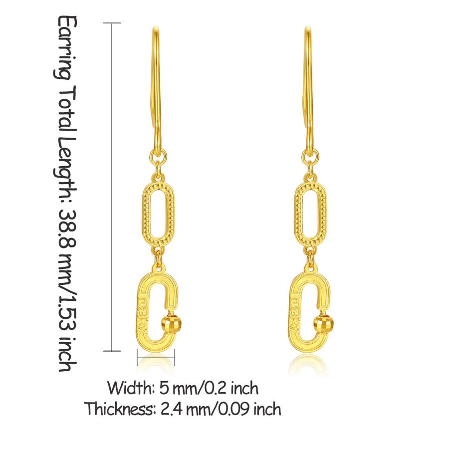 【並行輸入品】24K ソリッドゴールド ピアス レディース24金ダングルピアス 軽量 上品 ファッション フラワー ボール スター タッセル スの画像