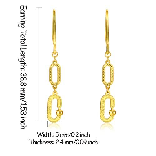 【並行輸入品】24K ソリッドゴールド ピアス レディース24金ダングルピアス 軽量 上品 ファッション フラワー ボール スター タッセル スの画像