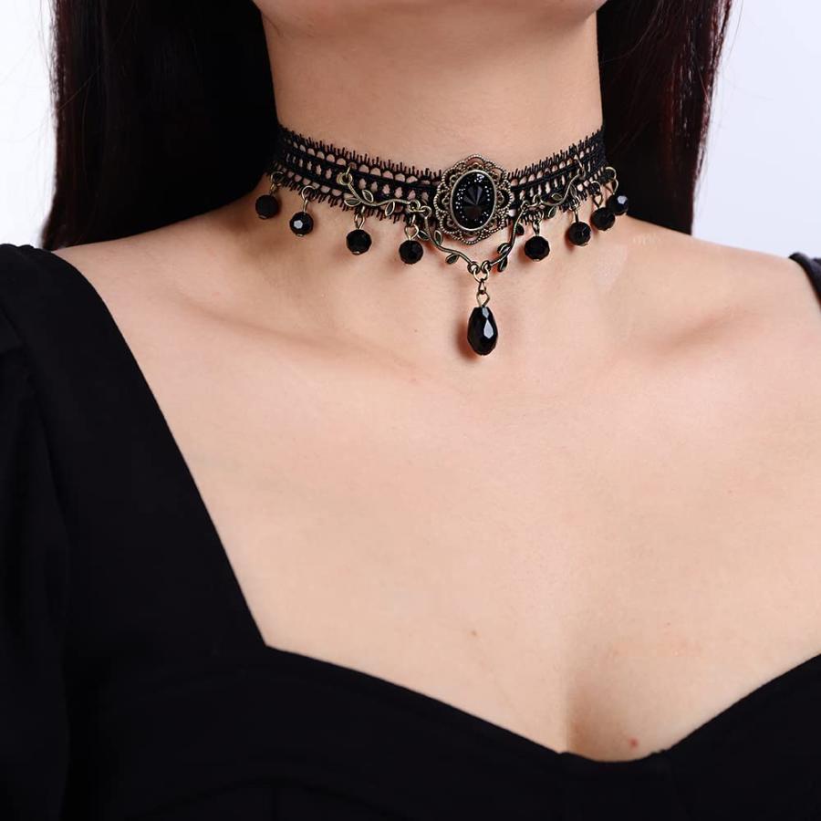 並行輸入品】Xerling ブラッククリスタルビーズ ドロップレース