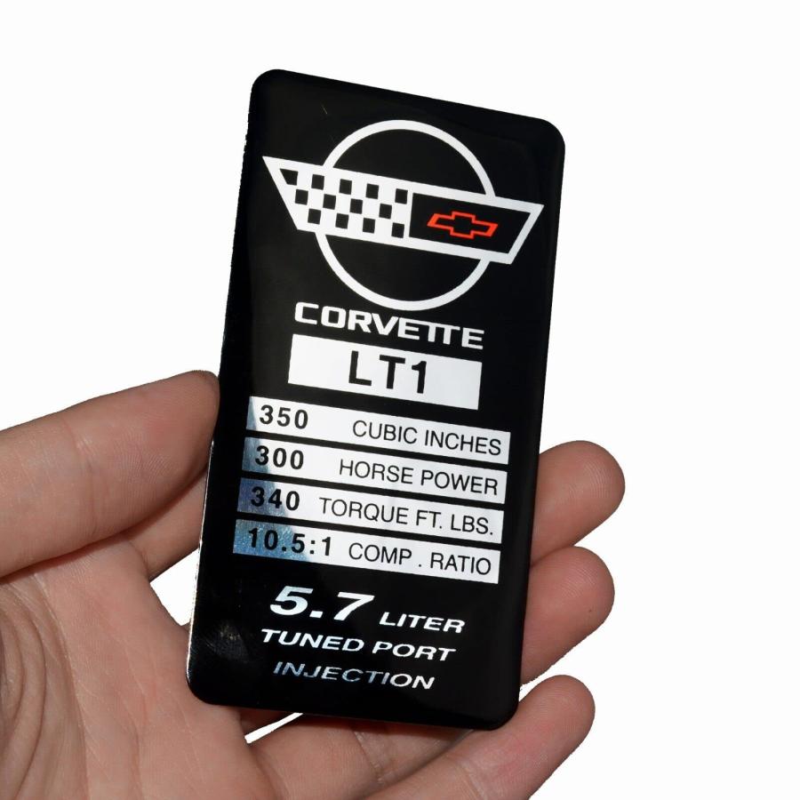 【並行輸入品】1個 C4 コルベット 1993 1996 LT1 エンジン ID スペック メタル データプレート コンソラー エンブレム 3D_2