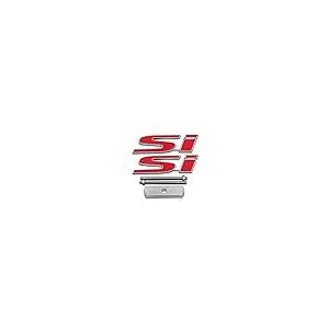 【並行輸入品】Thxsoon Si ロゴ カーフロントグリルエンブレム 1個 + Si ステッカー レーシングスポーツデカール ターボ 3D バの画像
