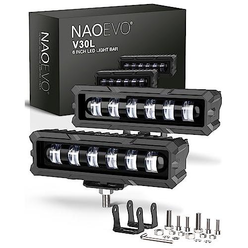 【並行輸入品】NAOEVO 6 inch Led Light Bar, 50W 2600LM Lens Spot Lights, Led Fo_1