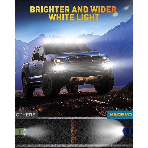 【並行輸入品】NAOEVO 6 inch Led Light Bar, 50W 2600LM Lens Spot Lights, Led Fo_4