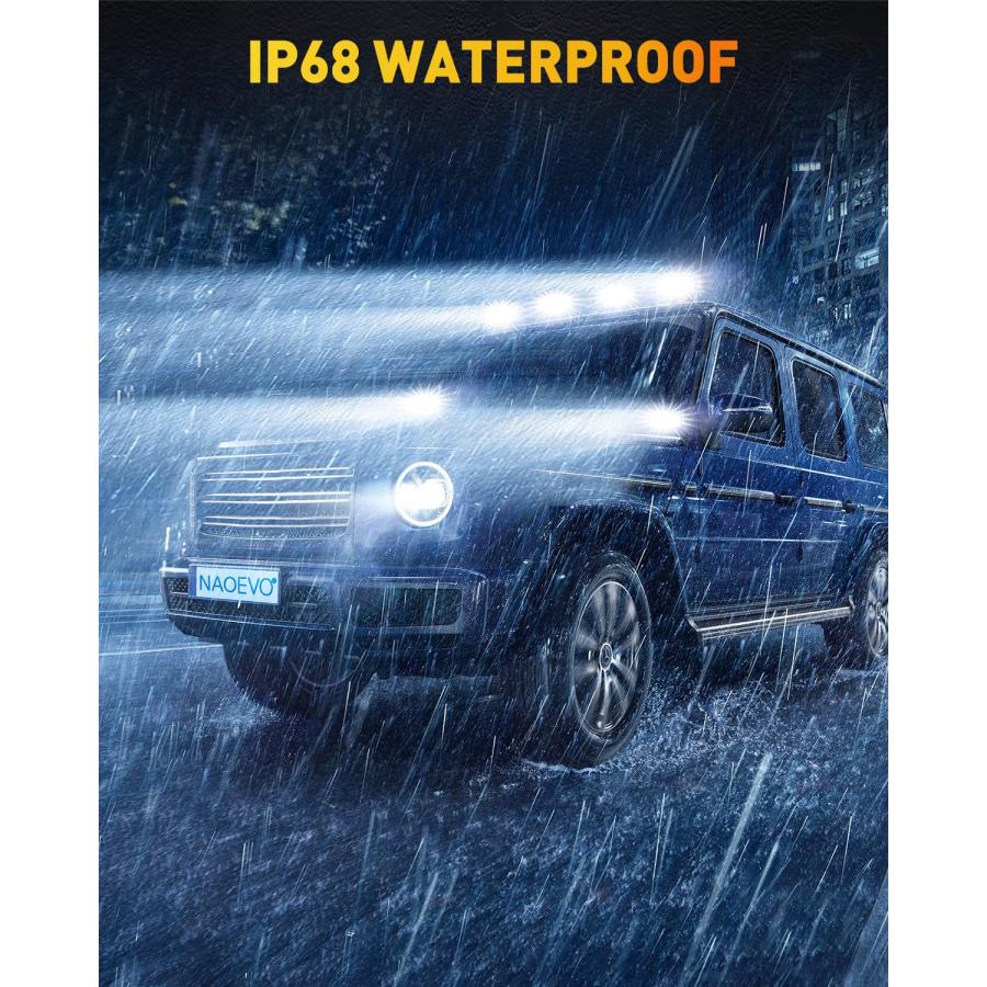 【並行輸入品】NAOEVO 6 inch Led Light Bar, 50W 2600LM Lens Spot Lights, Led Fo_6