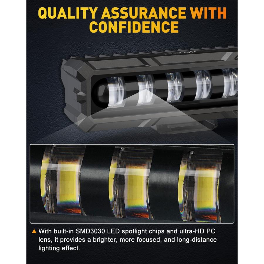 【並行輸入品】NAOEVO 6 inch Led Light Bar, 50W 2600LM Lens Spot Lights, Led Fo_9