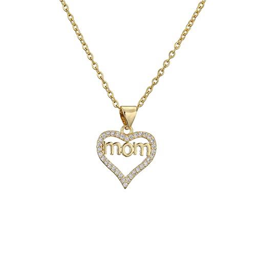 【並行輸入品】Long Necklace for Women Trendy Love Letter Mom Pendant Necklace_1