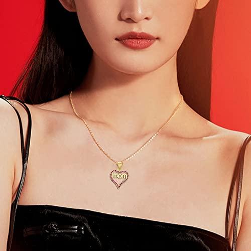 【並行輸入品】Long Necklace for Women Trendy Love Letter Mom Pendant Necklace_7