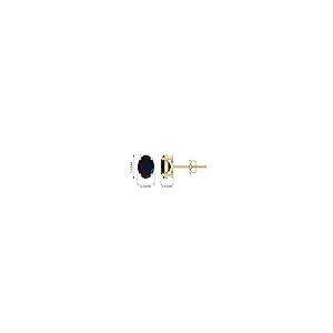 【並行輸入品】Certified Oval Cut Black Opal Solitaire Stud Earrings for Womenの画像