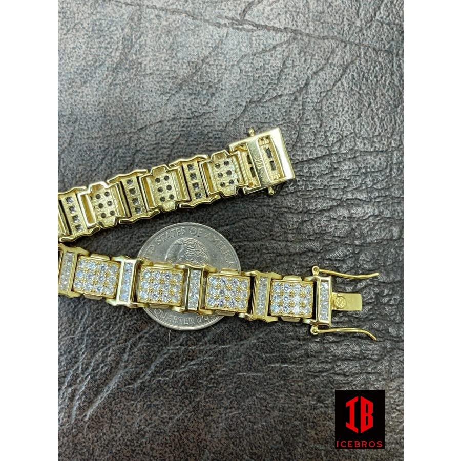 【並行輸入品】Icebros Moissanite men's 11.5mm iced presidential bracelet realの画像