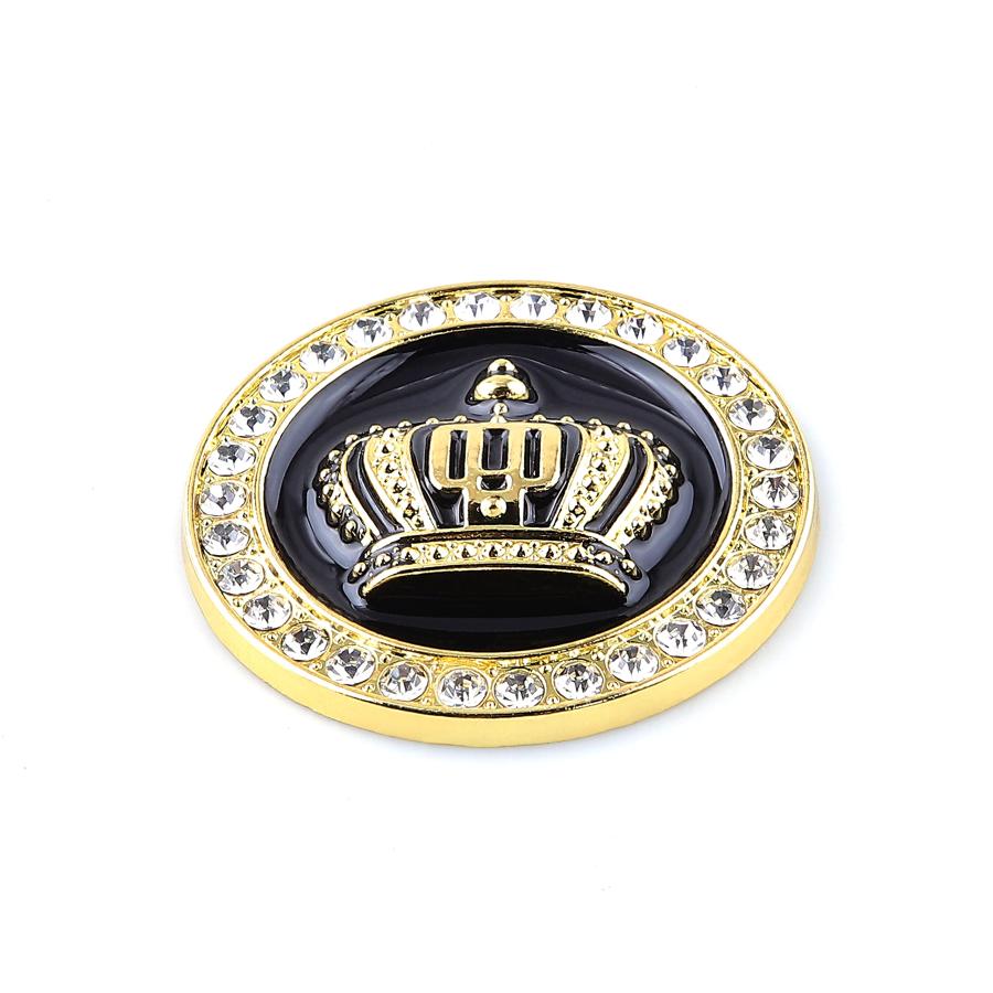 【並行輸入品】2PCS Small Crown Car Emblems Crystal Circular Labeling Princess,の画像