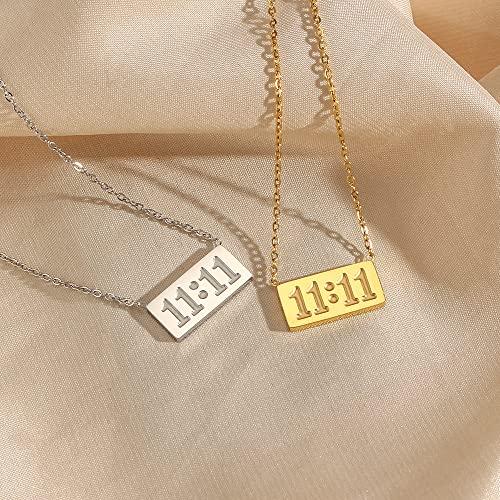 【並行輸入品】HIJONES Women's Stainless Steel 11 11 Angel Number Necklace Dain_7