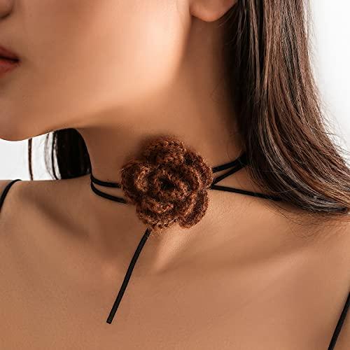 並行輸入品】Kenjudess Bohemian Handmade Crochet Flower Choker 