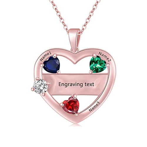 【並行輸入品】BETHZA Rose Gold Mother Necklace for Women Personal Mothers Dayの画像