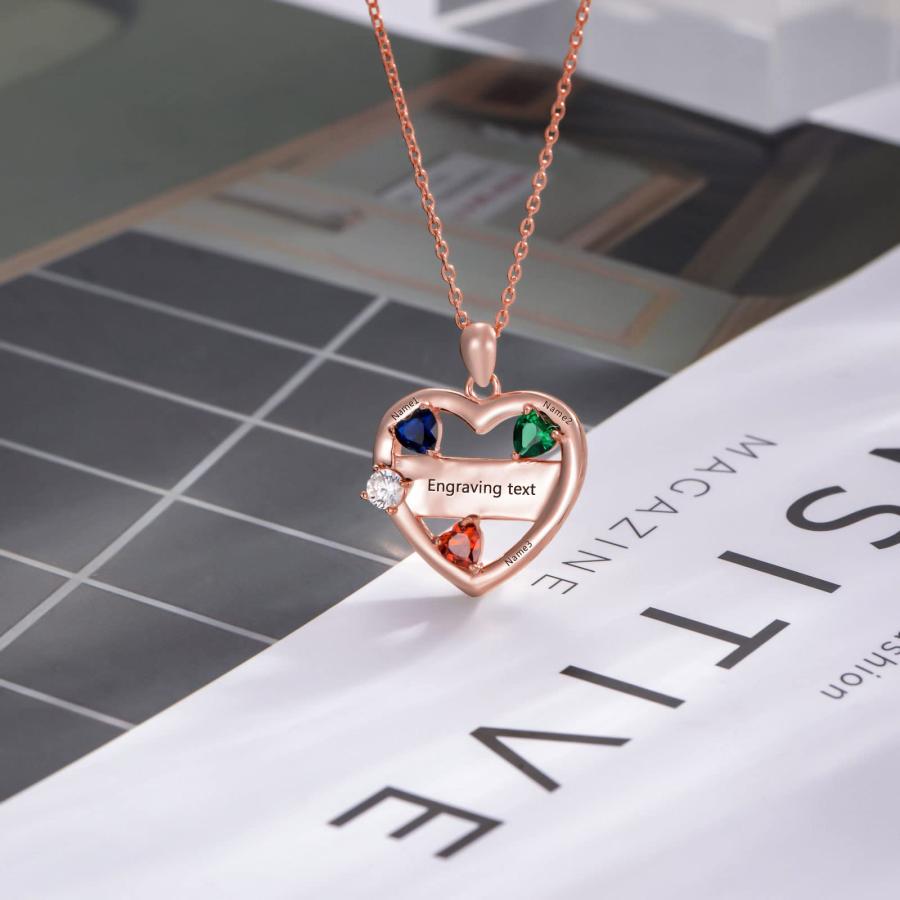 【並行輸入品】BETHZA Rose Gold Mother Necklace for Women Personal Mothers Dayの画像