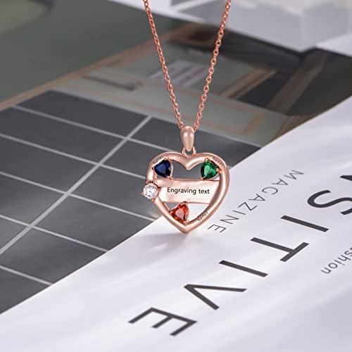【並行輸入品】BETHZA Rose Gold Mother Necklace for Women Personal Mothers Dayの画像