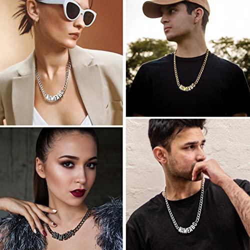 【並行輸入品】PROSTEEL Customized Chain Black Cuban Link Necklace for Women Na_4