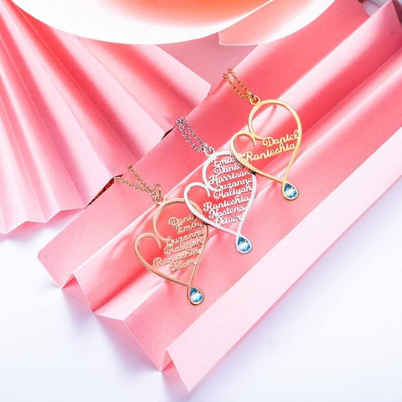 【並行輸入品】MUUYON 14K Gold Name Necklace for Women, 10K/14K/18K Gold Birthsの画像