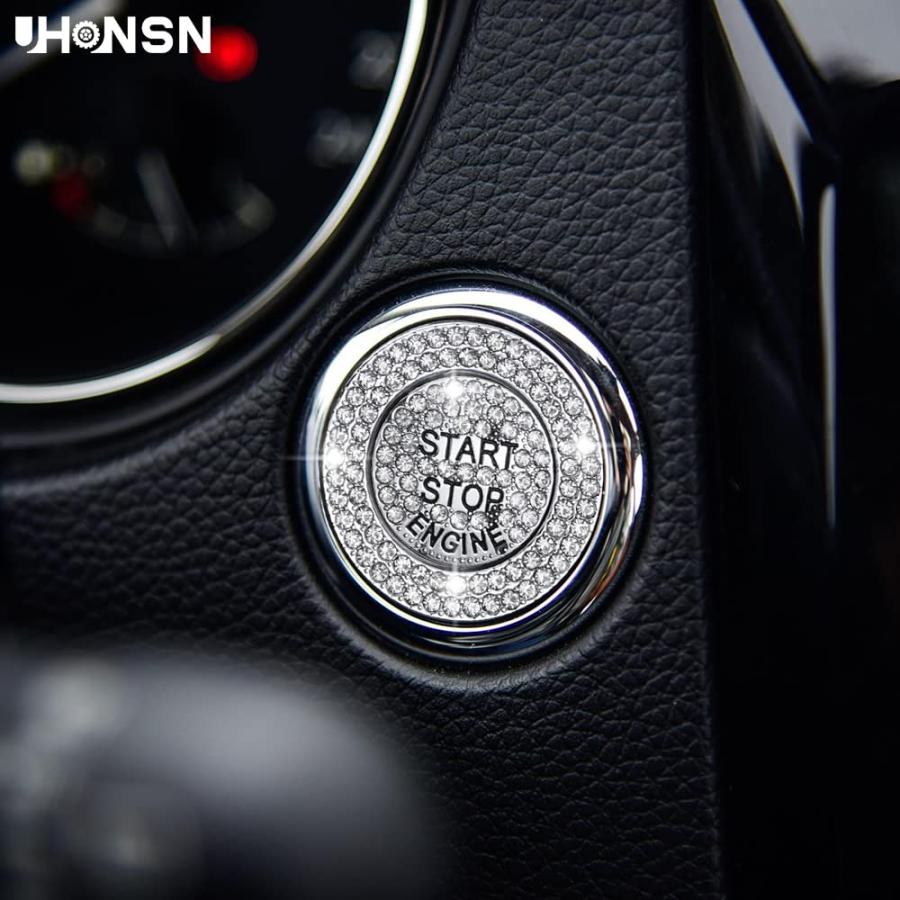 【並行輸入品】UHONSN キラキラカーアクセサリー 日産ローグ2020 2019 2018用 クリスタルエンジンスタートストップボタンカバーの画像