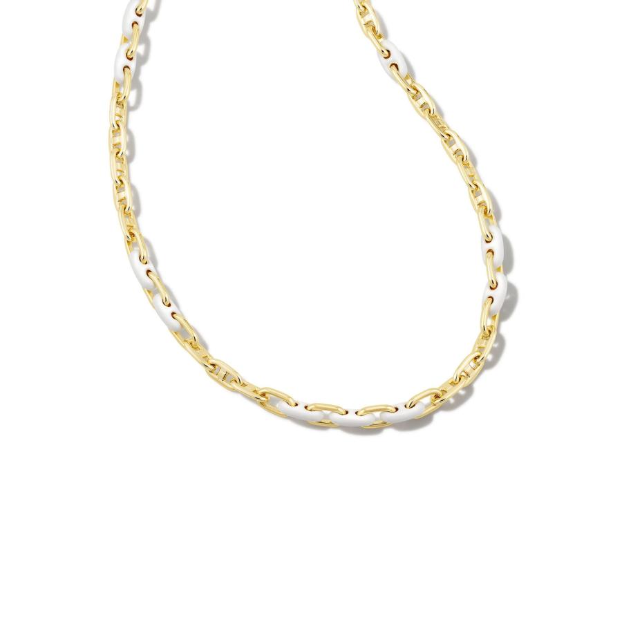 【並行輸入品】Kendra Scott ベイリーチェーンネックレス ゴールドホワイトミックス ワンサイズ， One Size Kendra Sc_3