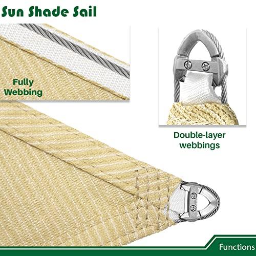 【並行輸入品】Goleray Triangle Sun Shade Sail Super Ring 46'x46'x46' Patio Covの画像