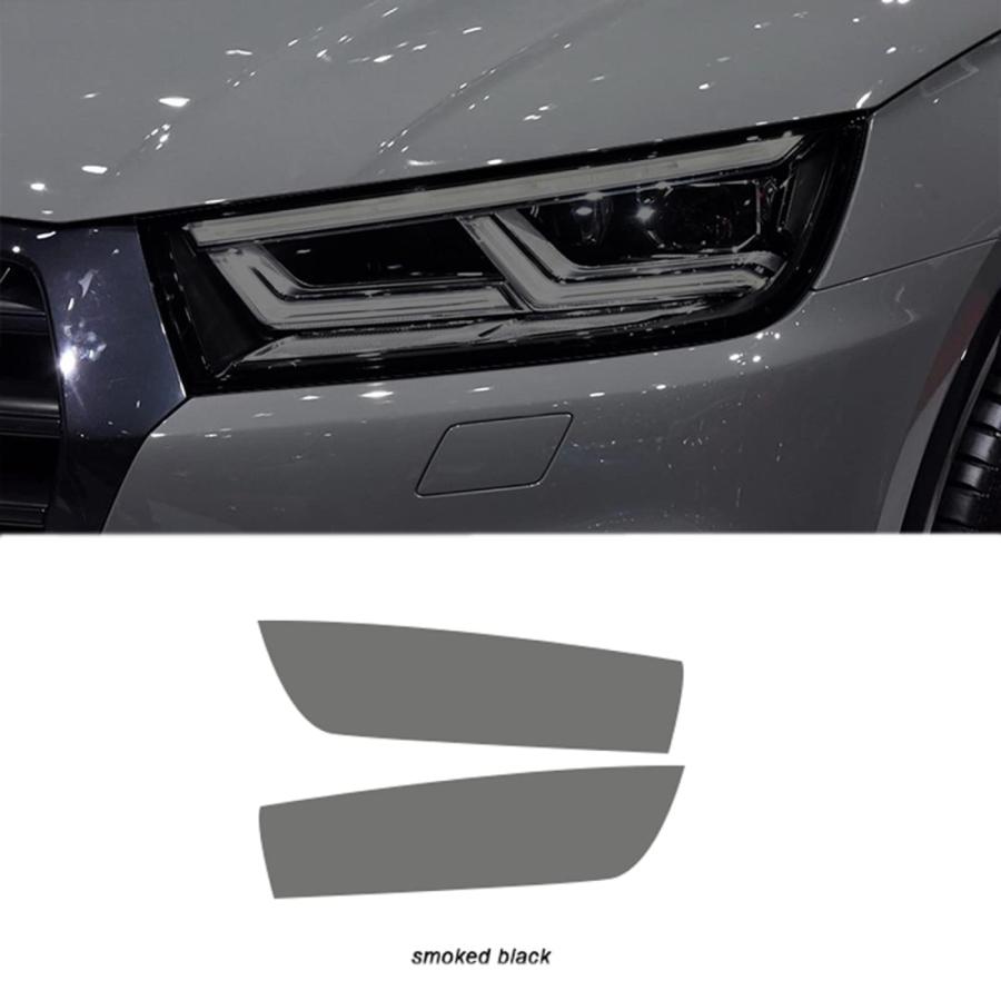 車のヘッドライト保護フィルム for Audi Q5 FY SQ5 2017 2020用、スモークブラックティントラップビニール透 並行輸入品｜best-style｜04