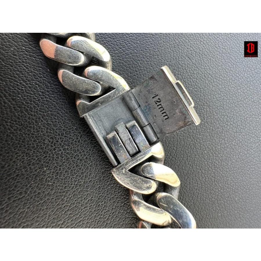 【並行輸入品】ICEBROS Miami Cuban Link Chain Necklace Box Lock 925 Silver Rhodの画像
