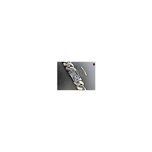 【並行輸入品】ICEBROS Miami Cuban Link Chain Necklace Box Lock 925 Silver Rhodの画像