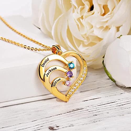 【並行輸入品】CTIEIP 10K 14K 18K Gold Natural Diamonds and 2 5 Birthstones Heaの画像