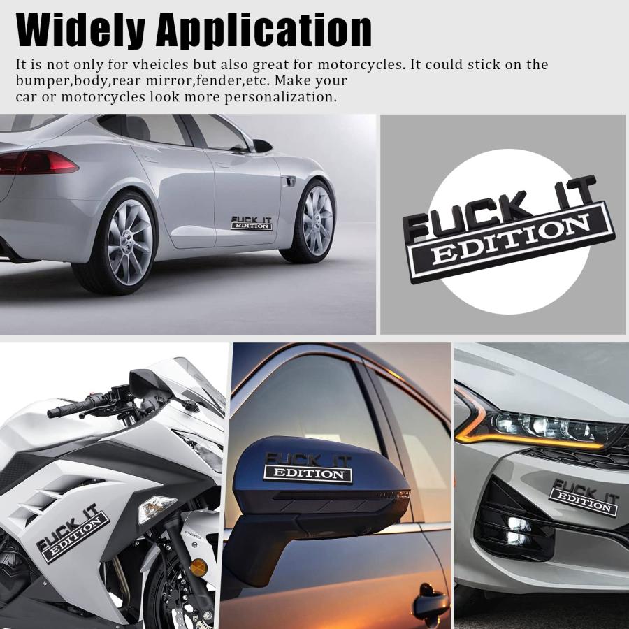 【並行輸入品】Pincuttee Car Bumper Emblem Stickers,Fuck IT Edition Emblems forの画像