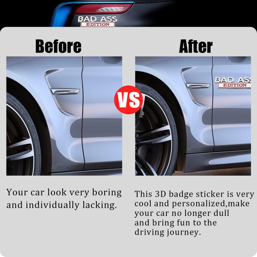 【並行輸入品】Pincuttee 3D Metal Sticker for Car Bumper/Fender/Body/Rear/Side,の画像