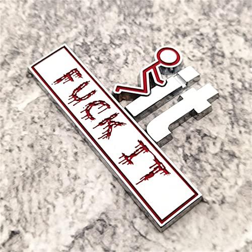 【並行輸入品】Forten Kingdom 1PC New Styling Word Fuck IT 3D Letter Metal Nameの画像