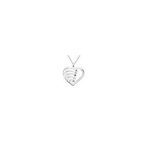 【並行輸入品】10K 14K 18K Solid Gold Personalized Mother Necklace with 5 Birthの画像