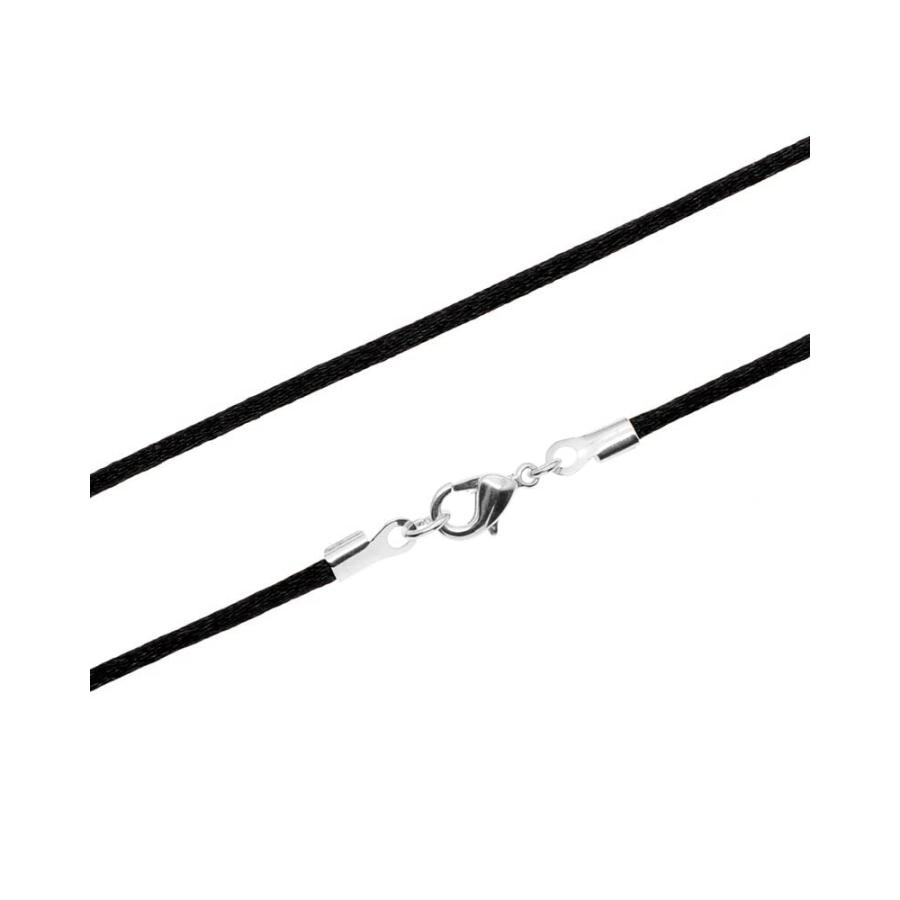 【並行輸入品】Glam Cords 2mm サテンシルクコードネックレスチェーン ペンダント用 丈夫なシルバークラスプ付き 16インチ 18インの画像