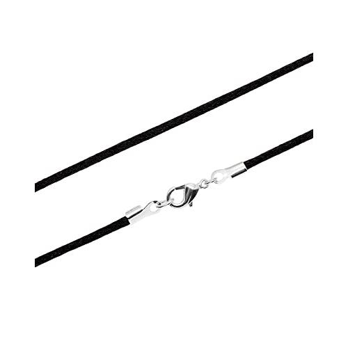 【並行輸入品】Glam Cords 2mm サテンシルクコードネックレスチェーン ペンダント用 丈夫なシルバークラスプ付き 16インチ 18インの画像