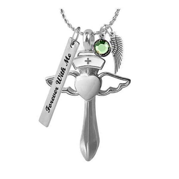 【並行輸入品】MUUYON 14K Gold Cross Urn Necklace for Ashes, 10K/14K/18K Gold Nの画像