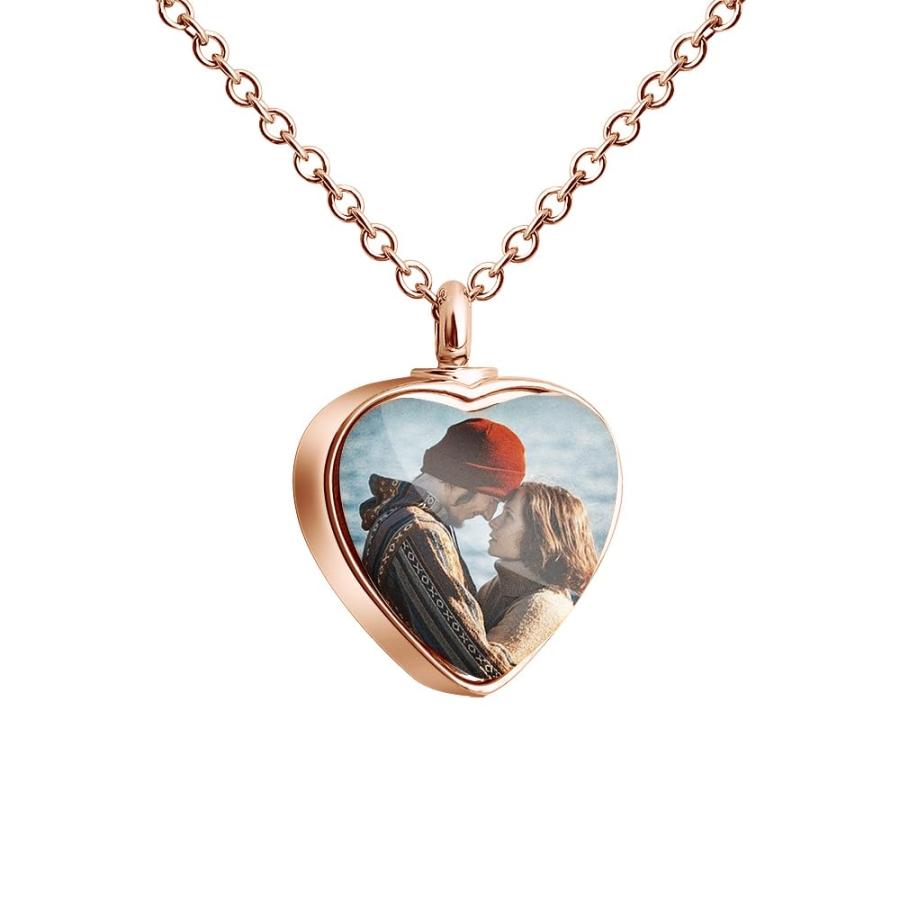 【並行輸入品】MUUYON 14K Gold Photo Urn Necklace for Ashes, 10K/14K/18K Gold Nの画像