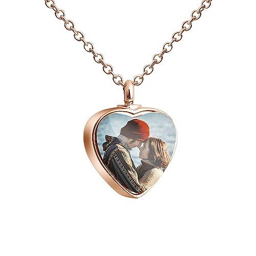 【並行輸入品】MUUYON 14K Gold Photo Urn Necklace for Ashes, 10K/14K/18K Gold Nの画像