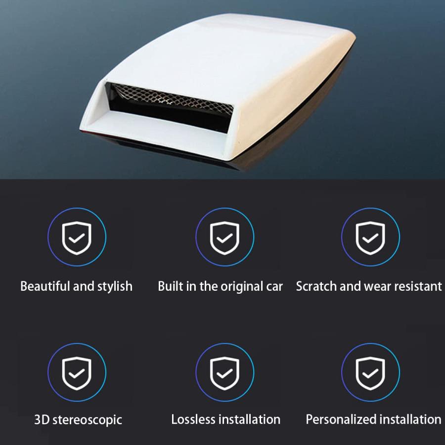 【並行輸入品】AUCELI Car Hood Scoop, Universal Decorative Intake Scoop Bonnetの画像