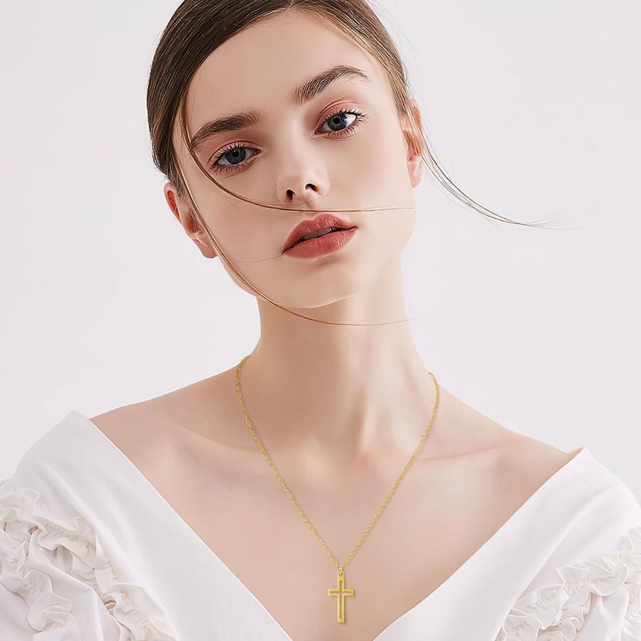 【並行輸入品】MULTIONS Dainty Gold Necklace for Women，18K Real Gold Plated Lon_9